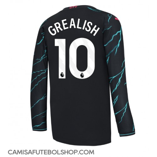 Camisa de time de futebol Manchester City Jack Grealish #10 Replicas 3º Equipamento 2023-24 Manga Comprida